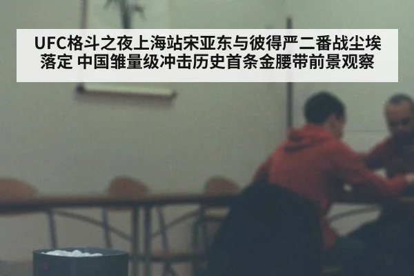 UFC格斗之夜上海站宋亚东与彼得严二番战尘埃落定 中国雏量级冲击历史首条金腰带前景观察
